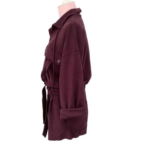 Free People Larson Shortall Romper in Plum Size Medium NWOT - Picture 8 of 13